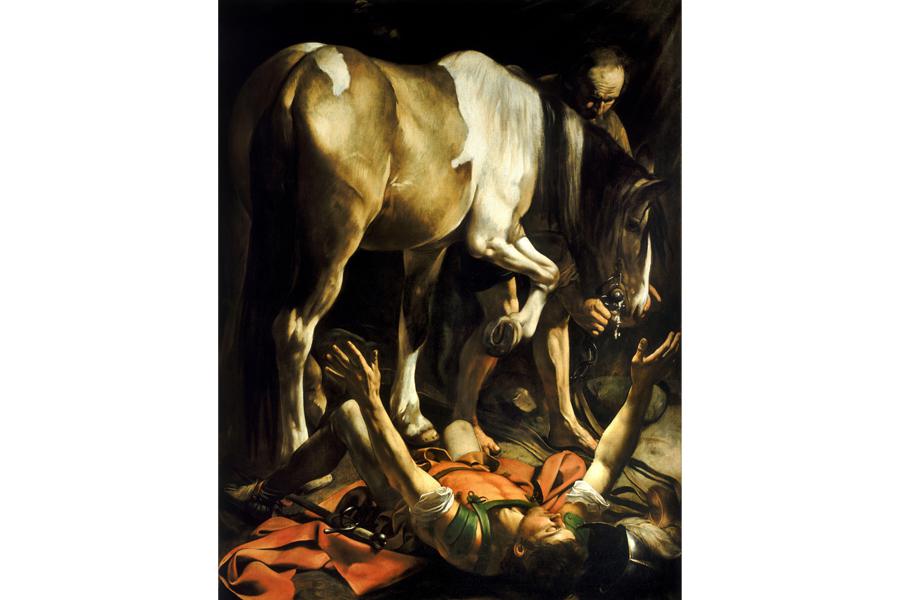 Caravaggio 1571-1610, Bekering op weg naar Damascus © Santa Maria del Popolo Rome