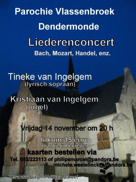 concert op 14 november 2014 