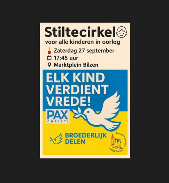 Dag van de vrede: stiltecirkel in Bilzen © pax christi