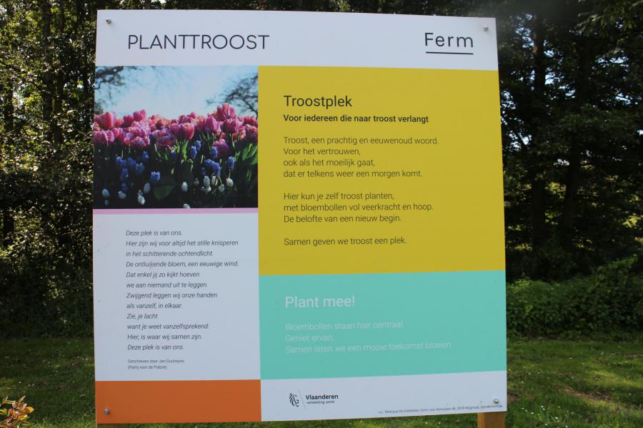 Het gedicht op de Troostplek © RvH