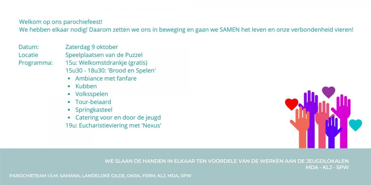 Uitnodiging Parochiefeest Kleine-Brogel © Parochie Kleine-Brogel