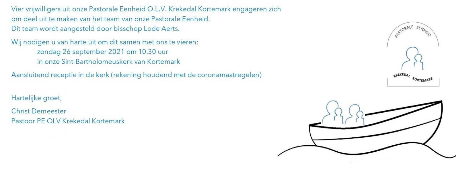 aanstelling team PE O.L.V. Krekedal Kortemark © Pastorale Eenheid O.L.V. Krekedal Kortemark
