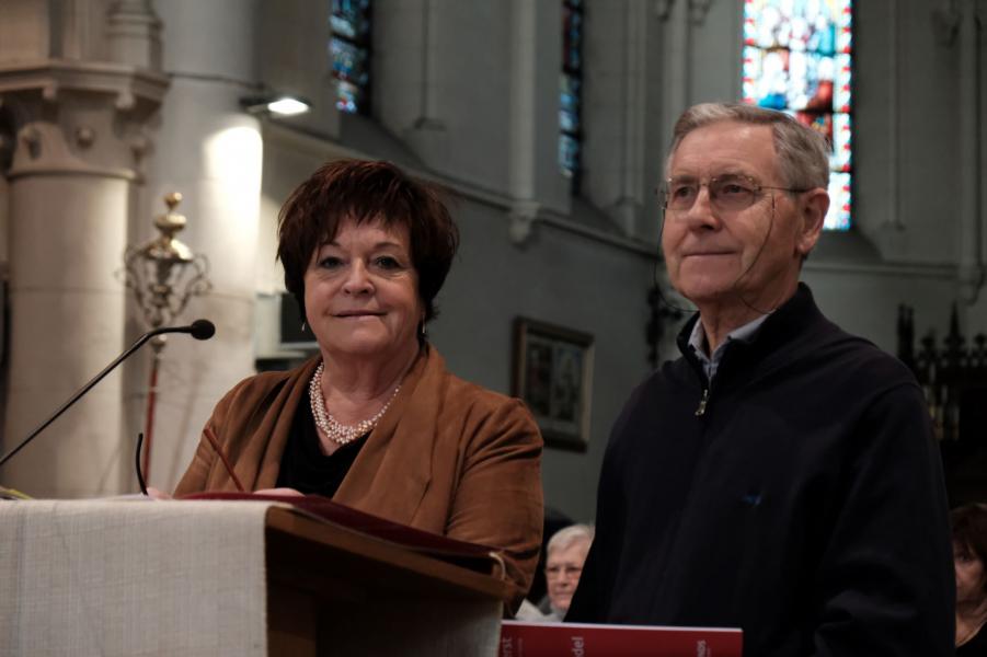 Guido Vandenbussche sprak het welkomstwoord uit en Mieke Wilmaers zorgde voor de bindteksten. © jh