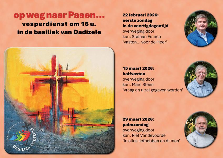 3 zondagen: vesperdienst 16 u met homilie © Thierry Christiaens