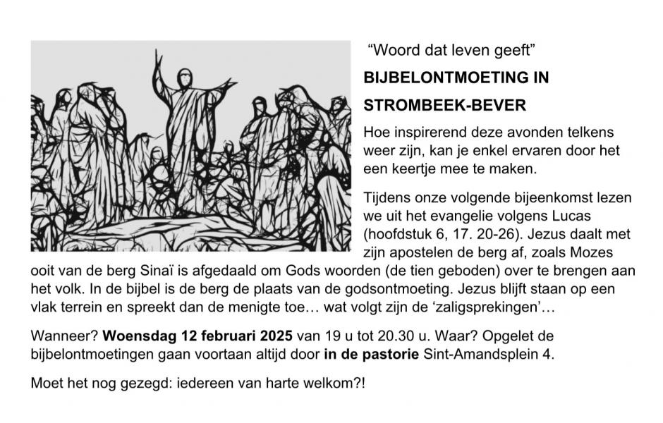 Bijbelontmoeting 12 februari 2025 