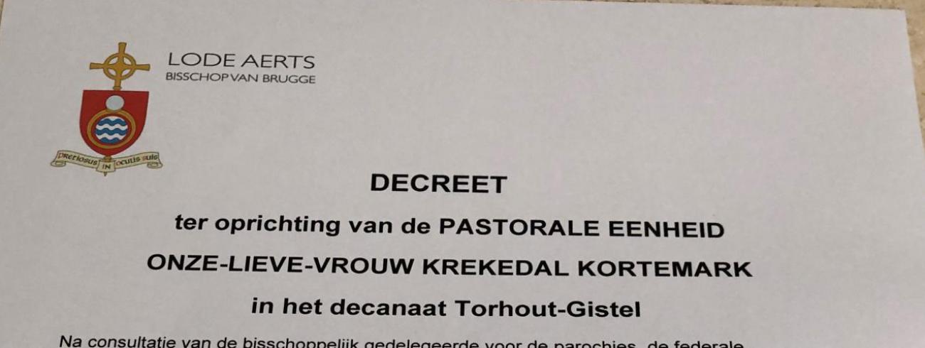 Pastorale Eenheid Onze-Lieve-Vrouw-Krekedal Kortemark © Bisdom Brugge