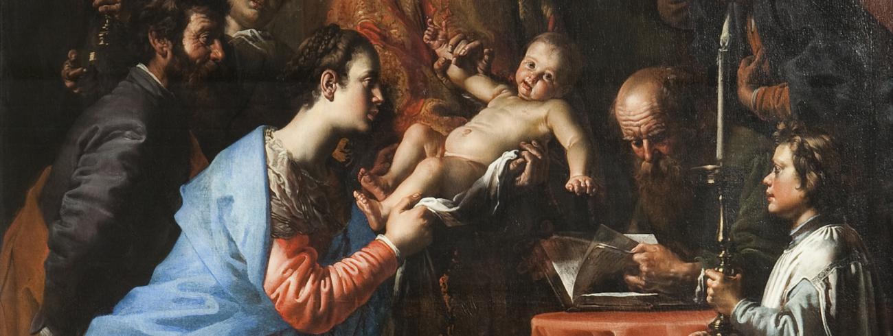 Bij de Opdracht van Jezus in de tempel (feest van 2 februari) spreekt de oude Simeon een profetie uit. Een scherp zwaard zal Maria’s hart doorboren. Ze zal lijden onder de kruisdood van haar zoon. © Beeld Theodoor van Loon, foto Katrien Van Acker - KIK-IRPA Brussel. Tekst gebaseerd op OKV.