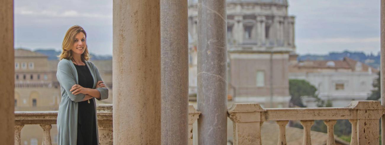 “De gebouwen waarin onze collecties huizen zijn de moeite waard, net als het uitzicht op Rome en het Vaticaan”,  oordeelt Barbara Jatta, directeur van de Vaticaanse musea.   © Vaticaanse Musea