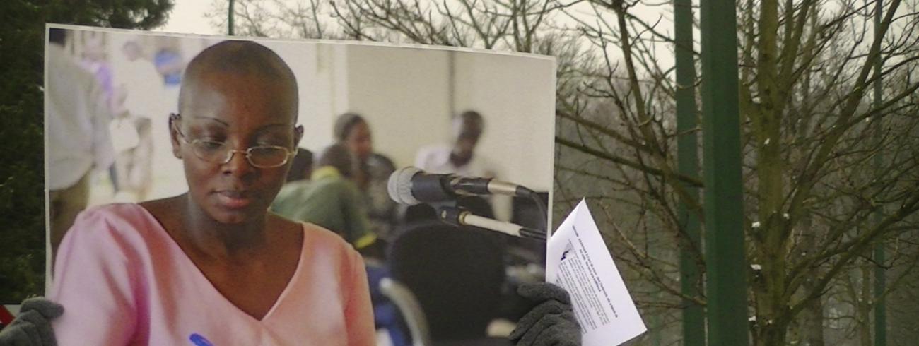 Aanhangers van Victoire Ingabire in Nederland demonstreerden begin 2013 voor haar vrijlating.  © rr