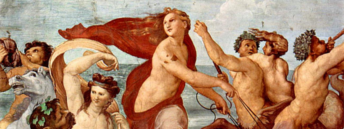 De Triomf van Galatea, fresco in de Villa Farnesina, Rome. © rr