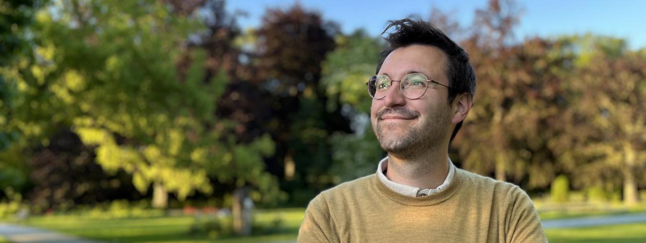 “Onze boodschap buiten de kerkelijke middens verspreiden blijft het moeilijkste van onze opdracht”, vindt Laurens Vangeel, “maar dat lukt aardig.”   © Hannelore Candries