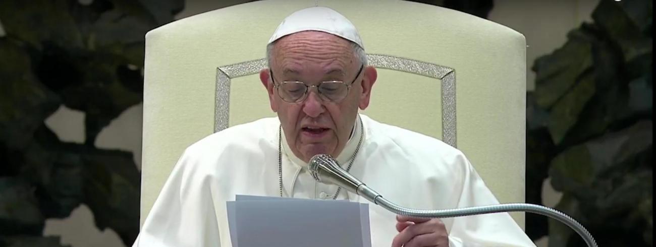 Paus Franciscus tijdens de algemene audiëntie van woensdag 3 januari 2018 © VaticanNews