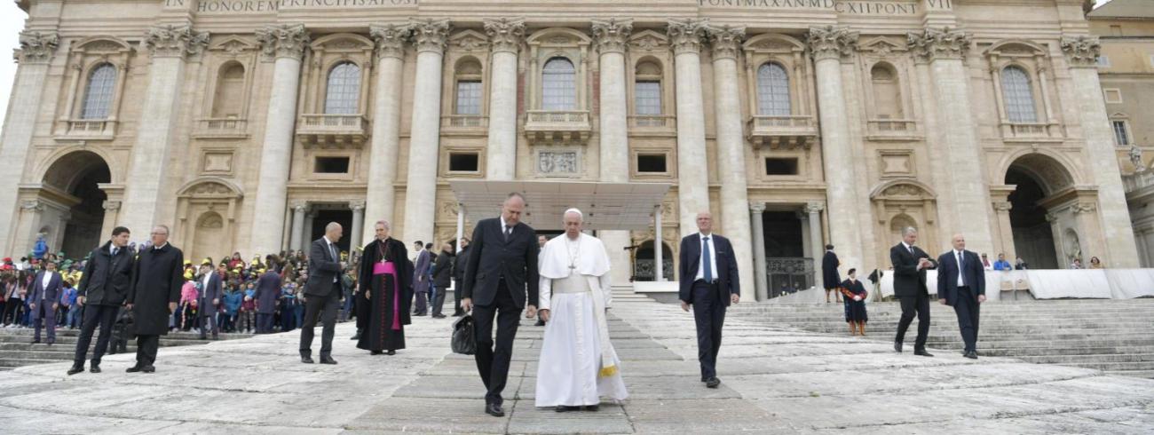 In zijn catechese tijdens de algemene audiëntie van woensdag 3 april 2019 blikte paus Franciscus terug op zijn reis naar Marokko © VaticanNews