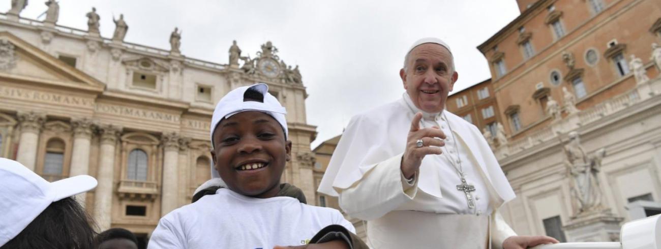 Paus Franciscus tijdens de algemene audiëntie van woensdag 15 mei 2019 © VaticanNews