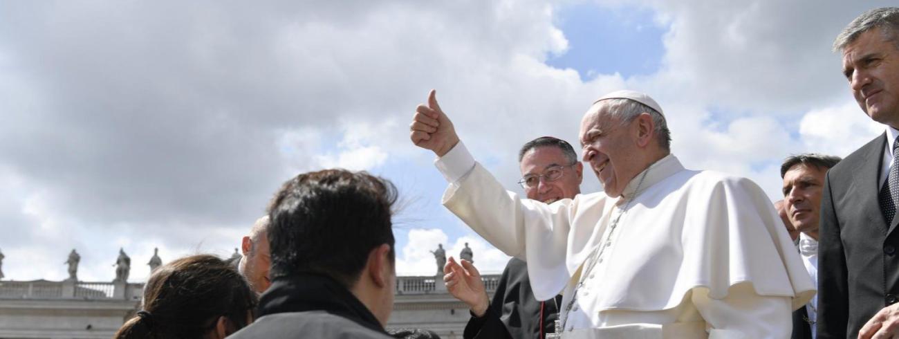 Paus Franciscus tijdens de algemene audiëntie van woensdag 22 mei 2019 © VaticanNews