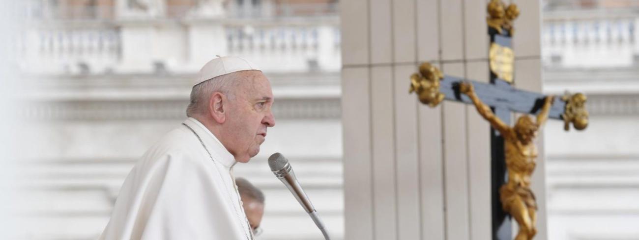 Paus Franciscus tijdens de algemene audiëntie van Aswoensdag 26 februari 2020 © VaticanMedia