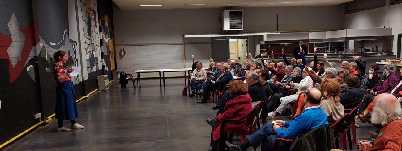 Ontmoetingsavond omarmers in Zaal Ter Beke in Roeselare 