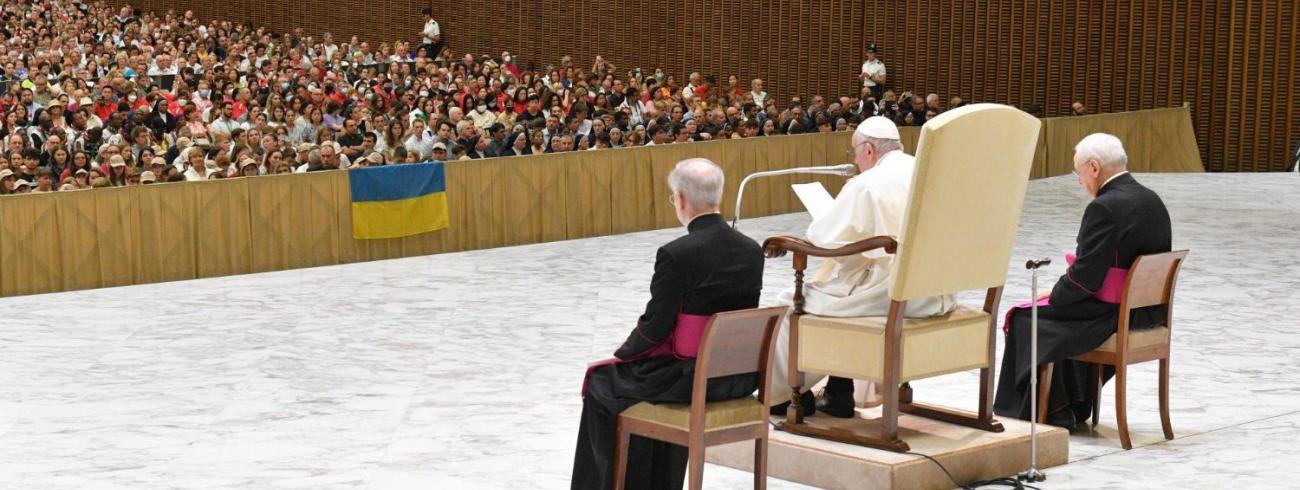 Paus Franciscus tijdens de algemene audiëntie van woensdag 24 augustus 2022 © VaticanMedia