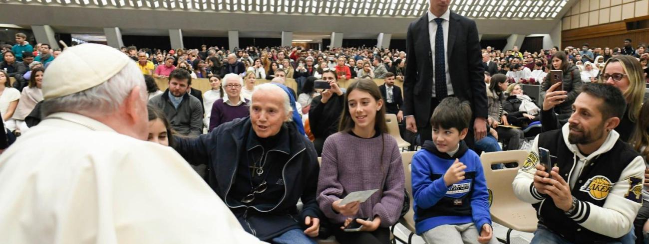 Paus Franciscus tijdens de algemene audiëntie van woensdag 28 december 2022 © VaticanMedia