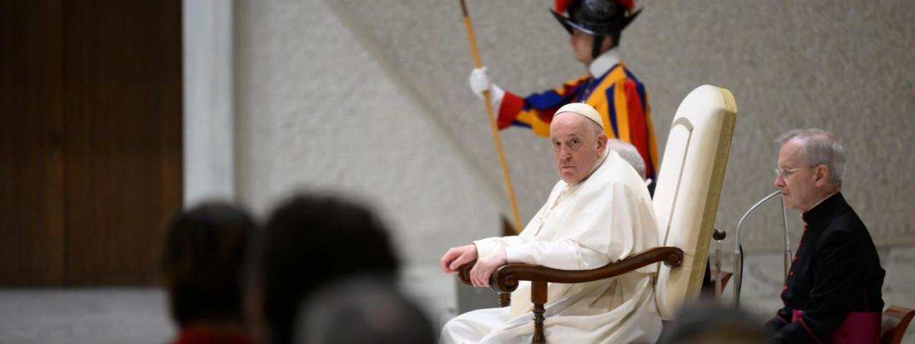 Paus Franciscus tijdens de algemene audiëntie van woensdag 18 januari 2023 © VaticanMedia