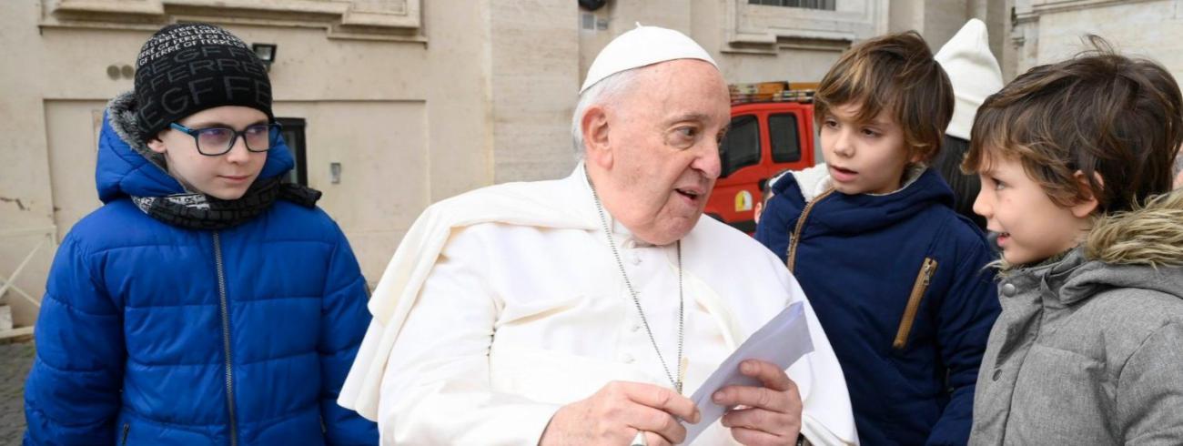 Paus Franciscus tijdens de algemene audiëntie van woensdag 8 maart 2023 © VaticanMedia