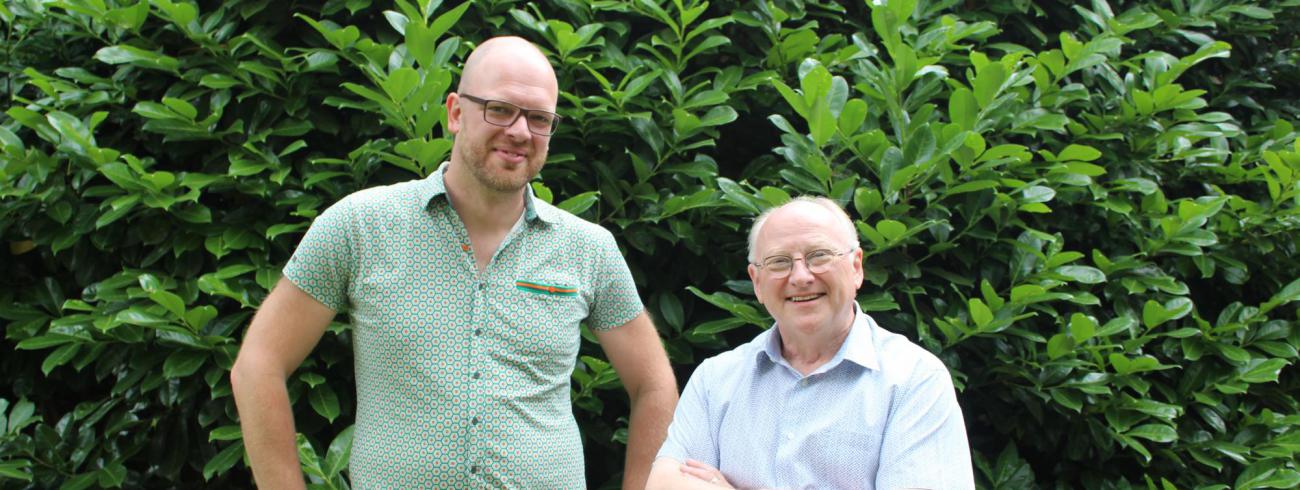 “Laten we een soms krampachtige houding vervangen door een welgemeend ‘wees niet bang’”, vinden Dries de Bakker (links) en José Roelant.  © kk