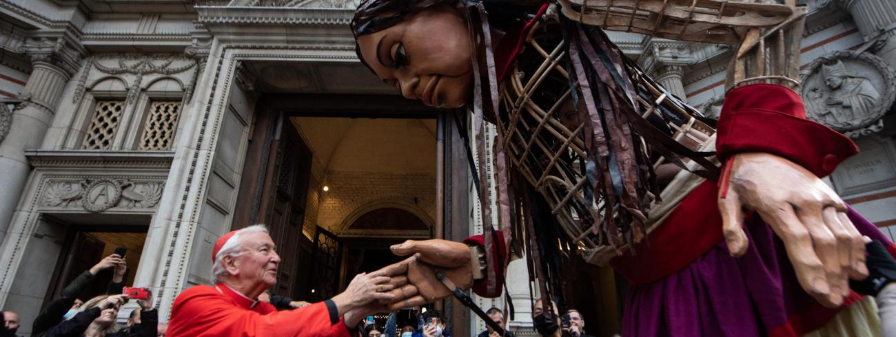 “Vluchtelingen zijn een teken van wanhoop”, beklemtoont kardinaal Vincent Nichols. Daarachter schuilt evenwel hoop: “Als je nadenkt over waar ze op hopen, dan zijn dat precies de waarden van het evangelie”.  © Mazur / Catholic Church England and Wales