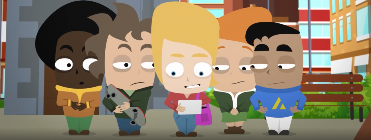 De lessenpakketten die Educ8 aanbiedt, vertrekken van humoristische filmpjes over interlevensbeschouwelijke dialoog die aansluiten bij de leefwereld van middelbare scholieren. © rr