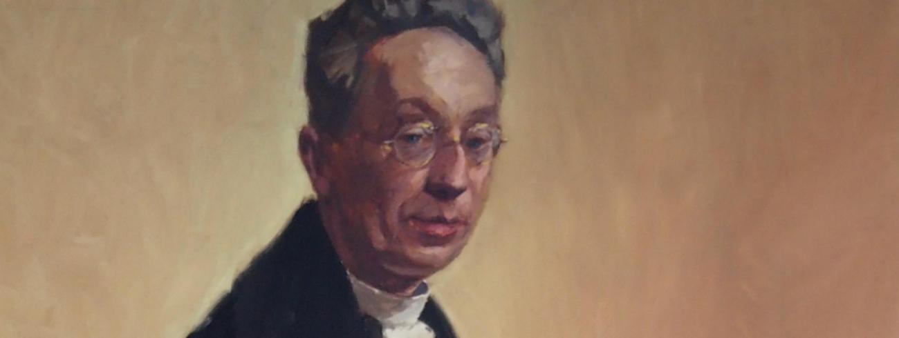 Schilderij van Titus Brandsma als rector magnificus.   © rr