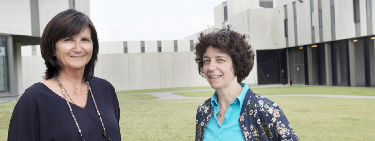 Inge Jeandarme (links) en Pascale Van Hoof (rechts).  © Ilse Prinsen