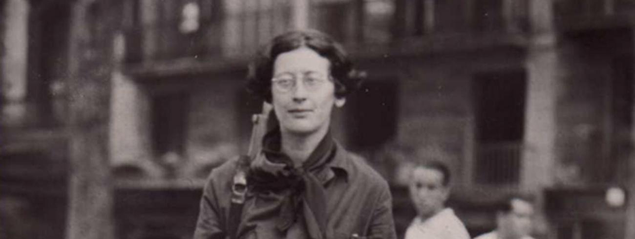 In haar engagement gaat Simone Weil ook letterlijk erg ver: in de zomer van 1936 voegt ze zich  in Spanje bij een anarchistische groepering die Francisco Franco wil bestrijden. © rr