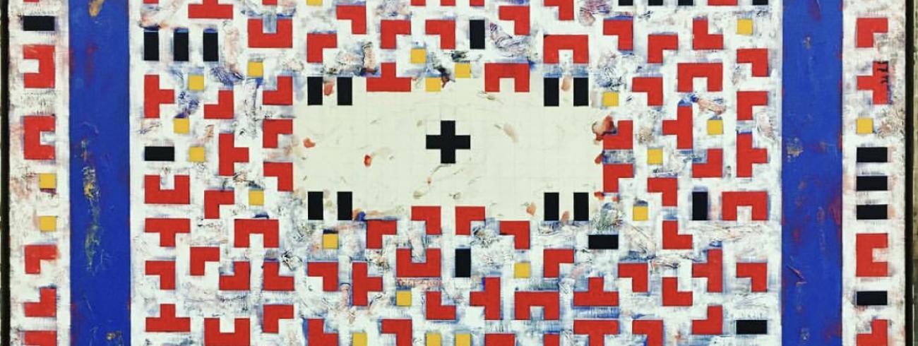 Brian Clarke - detail uit olieverfschilderij 'And He is Condemned' © Brian Clarke via Wikipedia