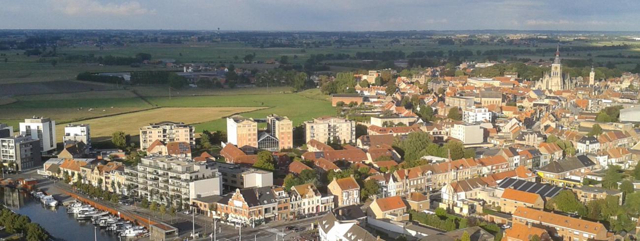 Groot-Diksmuide vanuit de IJzertoren 