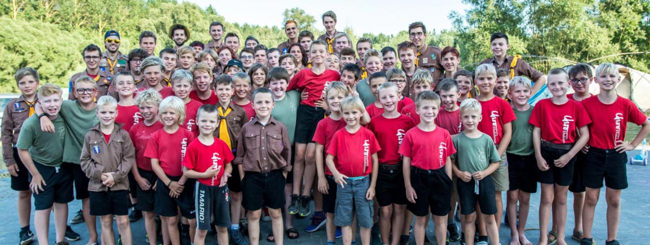 Chirojongens op kamp in Hombeek 