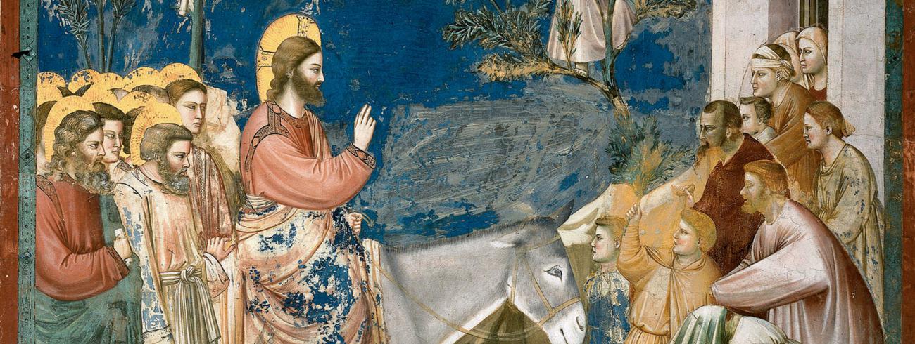 Intocht in Jeruzalem - Giotto di Bondone, Scrovegnikapel in Padua, 1305-06 © ArtWay