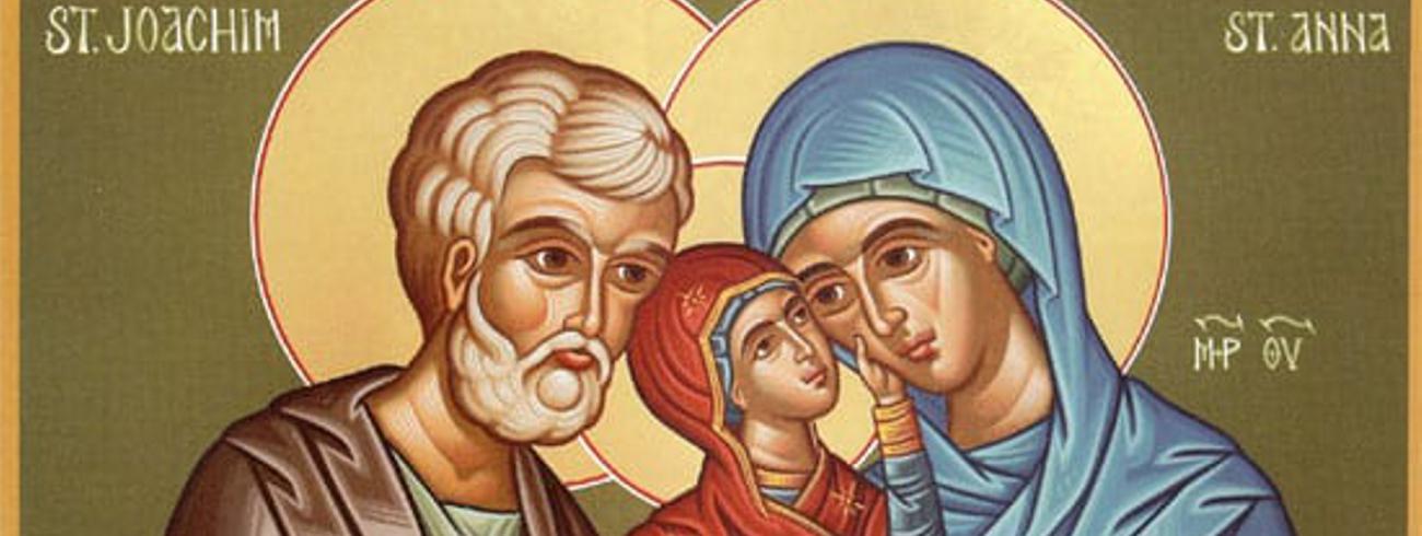 Anna en Joachim met de kleine Maria, icoon 