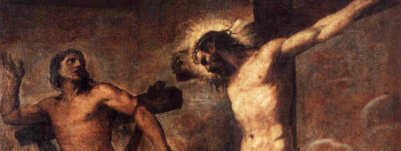 Jezus en de goede moordenaar, Titiaan, ca. 1563-66, Pinacoteca Nazionale, Bologna © C. Leterme