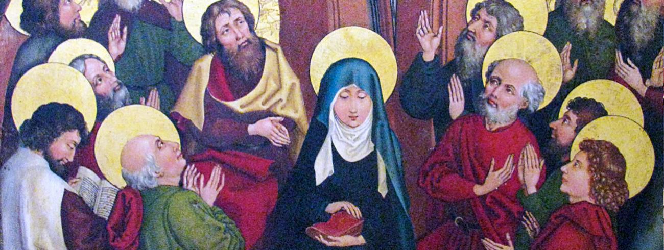 Maria met de leerlingen op Pinksteren, Martin Schongauer © Image