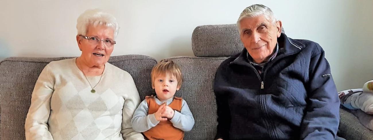 Thoke en Bèr met achterkleinzoon Viktor 