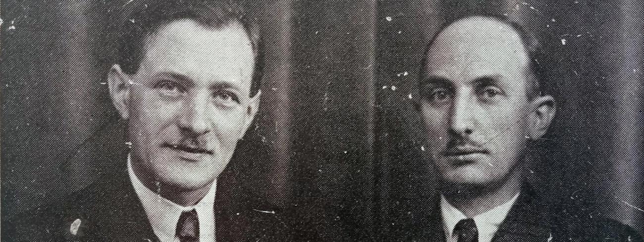 Paul Garcet en Fernand Tonnet, 2 pioniers van de Kristelijke Arbeidersjeugd KAJ-JOC. © Cardijn Research