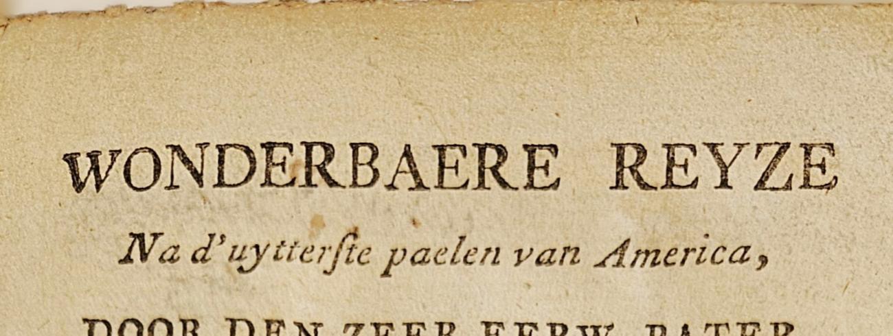 Een wonderbaere reyze © Bibliotheek Grootseminarie