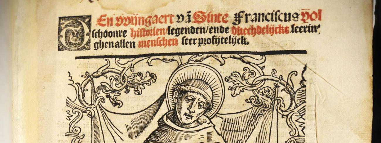 Titelpagina met Franciscus van Assisi © Bibliotheek Grootseminarie