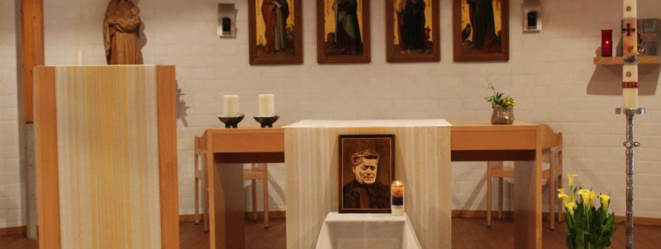 Blik in de huiskapel van de gemeenschap van de Salvatorianen te Hamont © Salvatorianen