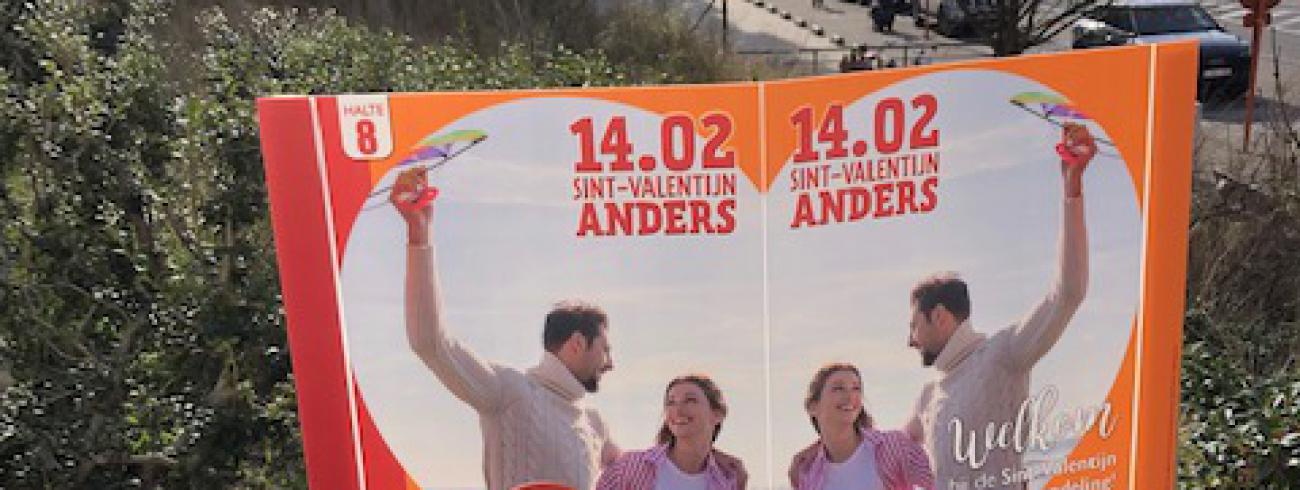 Wegwijzers wandeling Valentijn Anders 2022 