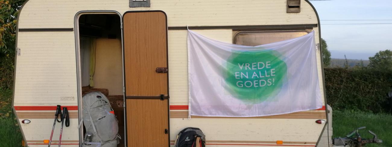 Eerste etappe franciscaanse pelgrimsestafette © TAU