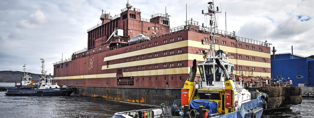 Drijvende kernreactor in Rusland, bedoeld voor het noordpoolgebied. © © Belga Image