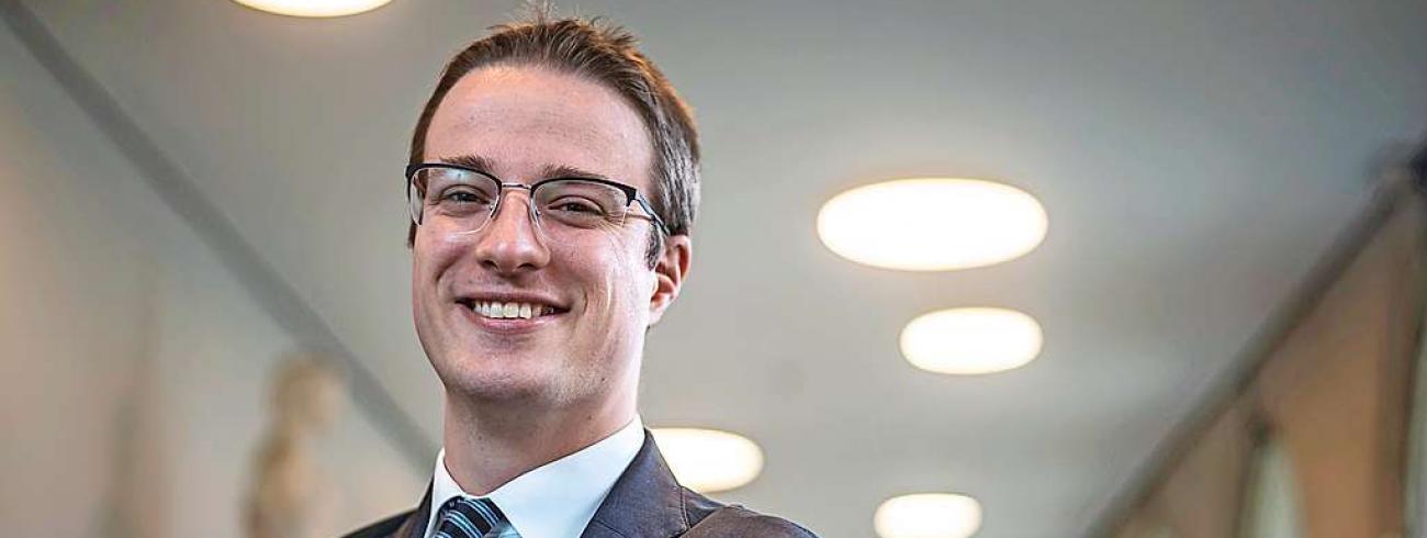 Wouter Druwé: „Ik zou het fijn vinden dat ik als priester mijn werk aan de universiteit mag voortzetten.”  © Marco Mertens