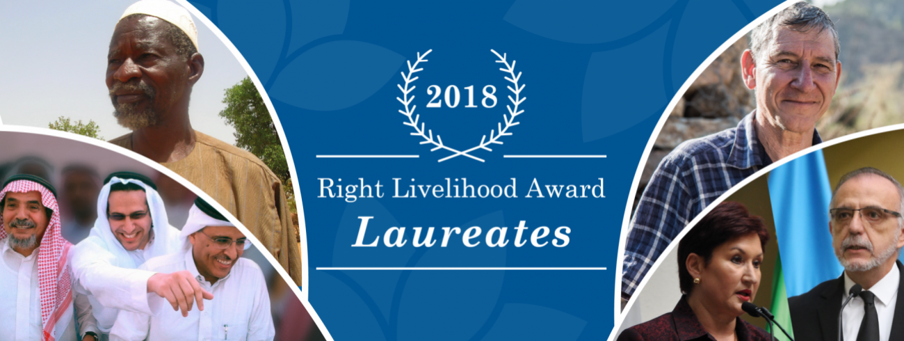 DE jury van de Right Livelihood Award heeft de 7 laureaten bekend gemaakt © Right Livelihood Award