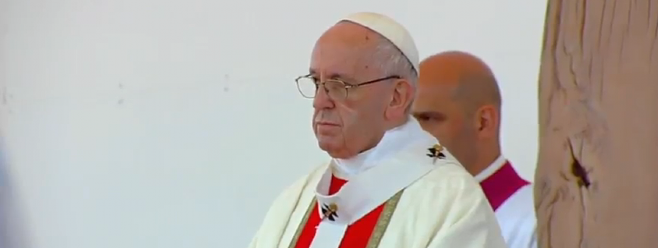 Paus Franciscus tijdens de eucharistie in Temuco © SIR/Vatican Media