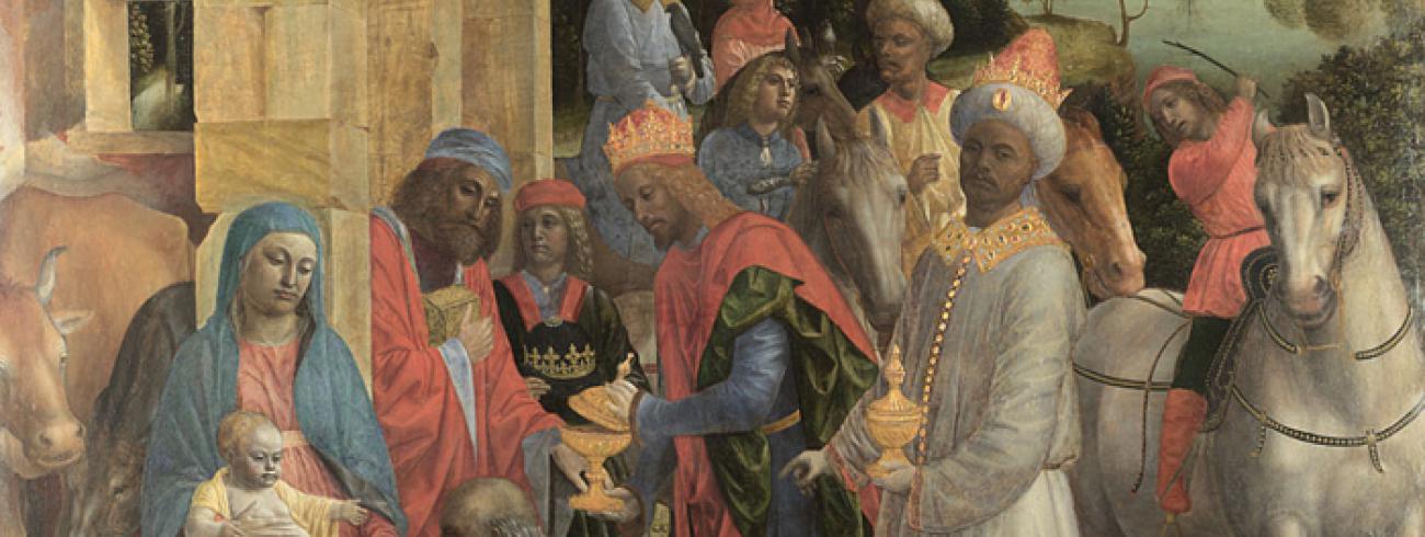 Vincenzo Foppa: Aanbidding door 3 koningen, c.1500. National Gallery, Londen. 
